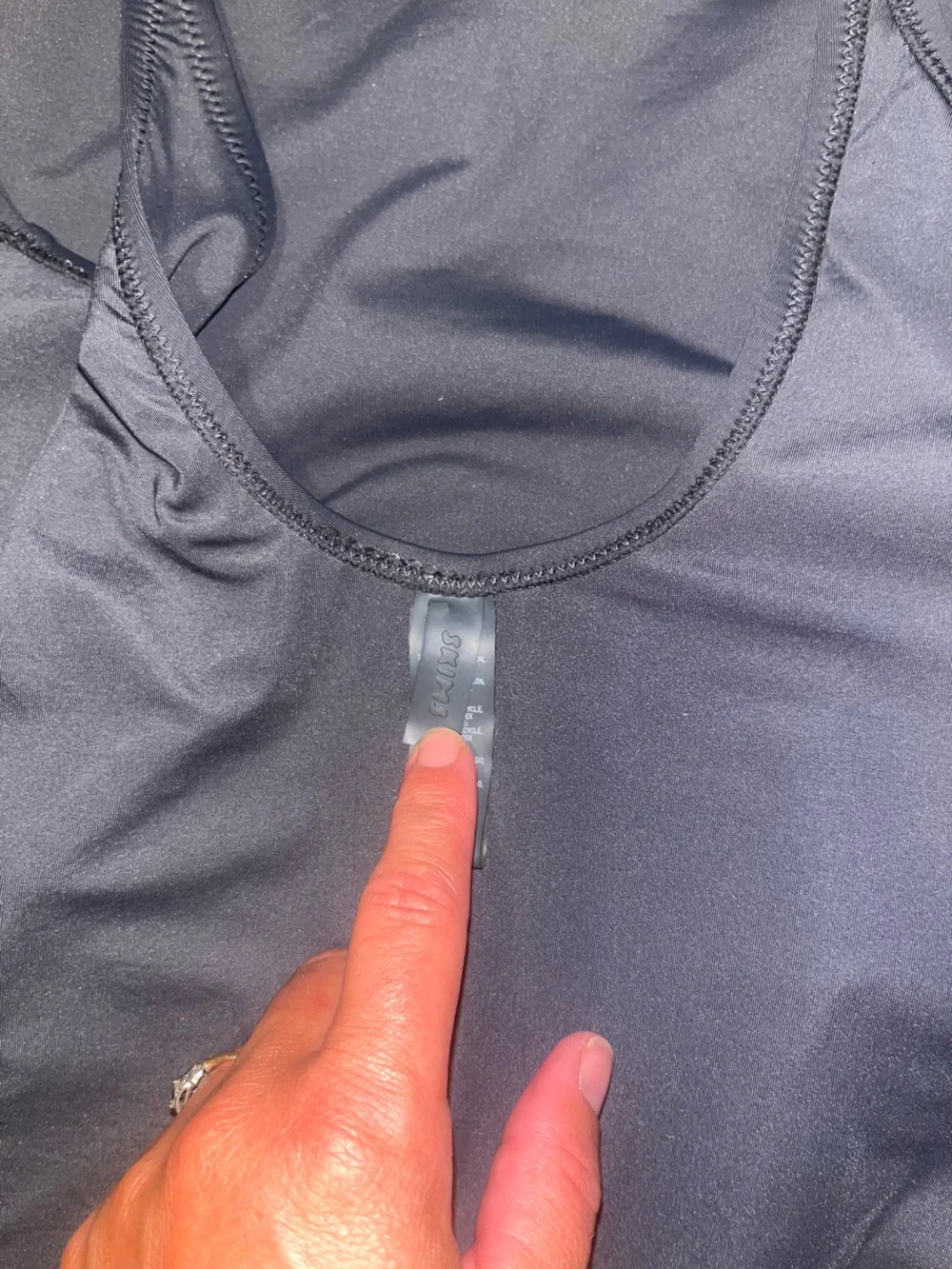 SKIMS One-Piece Swim Suit in Gunmetal